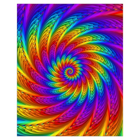 Psychedelic Rainbow Spiral Drawstring Pouch (XL) from ArtsNow.com Front