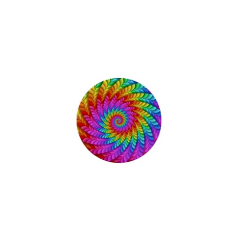 Psychedelic Rainbow Spiral 1  Mini Button from ArtsNow.com Front