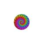 Psychedelic Rainbow Spiral 1  Mini Button