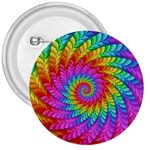 Psychedelic Rainbow Spiral 3  Button