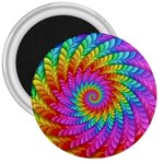 Psychedelic Rainbow Spiral 3  Magnet