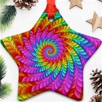 Psychedelic Rainbow Spiral Ornament (Star)