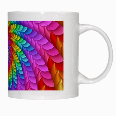 Psychedelic Rainbow Spiral White Mug from ArtsNow.com Right