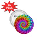 Psychedelic Rainbow Spiral 1.75  Button (10 pack) 