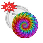 Psychedelic Rainbow Spiral 2.25  Button (100 pack)