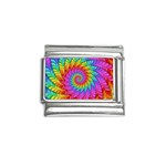 Psychedelic Rainbow Spiral Italian Charm (9mm)