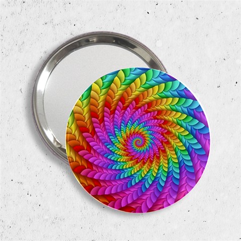 Psychedelic Rainbow Spiral 2.25  Handbag Mirror from ArtsNow.com Front