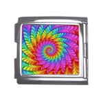 Psychedelic Rainbow Spiral Mega Link Italian Charm (18mm)