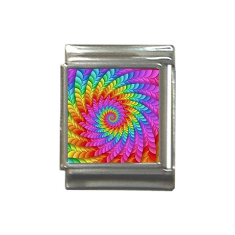 Psychedelic Rainbow Spiral Italian Charm (13mm) from ArtsNow.com Front