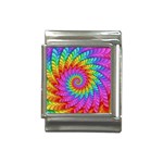 Psychedelic Rainbow Spiral Italian Charm (13mm)