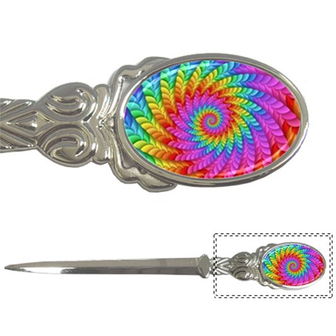 Psychedelic Rainbow Spiral Letter Opener from ArtsNow.com Front