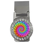 Psychedelic Rainbow Spiral Money Clip (CZ)