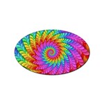 Psychedelic Rainbow Spiral Sticker (Oval)