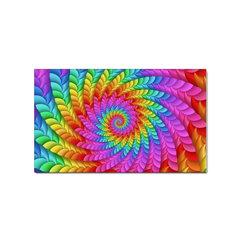 Psychedelic Rainbow Spiral Sticker (Rectangular) from ArtsNow.com Front