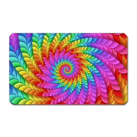 Psychedelic Rainbow Spiral Magnet (Rectangular) from ArtsNow.com Front