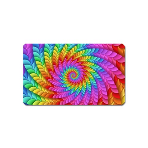 Psychedelic Rainbow Spiral Magnet (Name Card) from ArtsNow.com Front