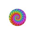 Psychedelic Rainbow Spiral Golf Ball Marker