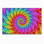 Psychedelic Rainbow Spiral Postcard 4  x 6 