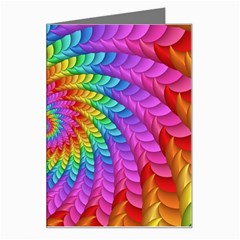 Psychedelic Rainbow Spiral Greeting Card from ArtsNow.com Left