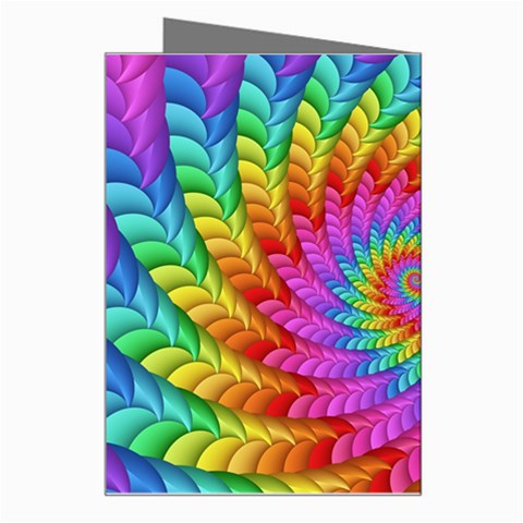 Psychedelic Rainbow Spiral Greeting Card from ArtsNow.com Right