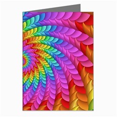 Psychedelic Rainbow Spiral Greeting Cards (Pkg of 8) from ArtsNow.com Left