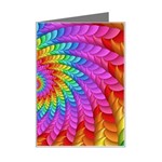 Psychedelic Rainbow Spiral Mini Greeting Card