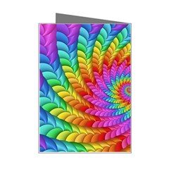 Psychedelic Rainbow Spiral Mini Greeting Card from ArtsNow.com Right