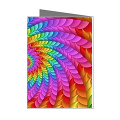 Psychedelic Rainbow Spiral Mini Greeting Cards (Pkg of 8) from ArtsNow.com Left