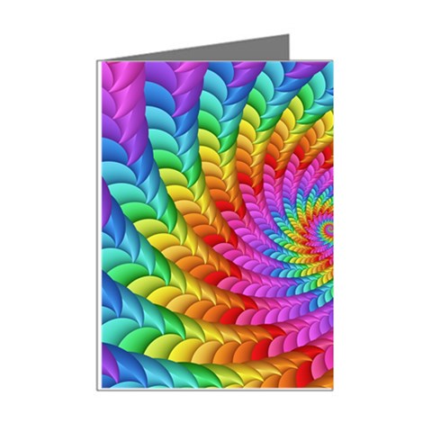 Psychedelic Rainbow Spiral Mini Greeting Cards (Pkg of 8) from ArtsNow.com Right