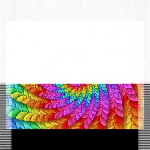 Psychedelic Rainbow Spiral Jigsaw Puzzle (Rectangular) from ArtsNow.com Front