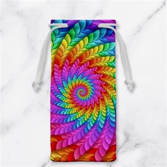 Psychedelic Rainbow Spiral Jewelry Bag from ArtsNow.com Front