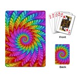 Psychedelic Rainbow Spiral Playing Cards Single Design