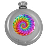 Psychedelic Rainbow Spiral Hip Flask (5 oz)