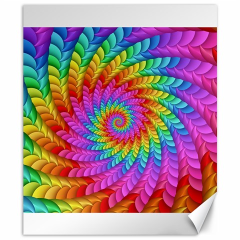 Psychedelic Rainbow Spiral Canvas 8  x 10  from ArtsNow.com 8.15 x9.66  Canvas - 1