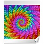 Psychedelic Rainbow Spiral Canvas 8  x 10 