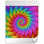 Psychedelic Rainbow Spiral Canvas 12  x 16 