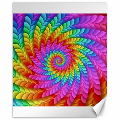 Psychedelic Rainbow Spiral Canvas 16  x 20  from ArtsNow.com 15.75 x19.29  Canvas - 1