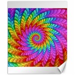 Psychedelic Rainbow Spiral Canvas 16  x 20 