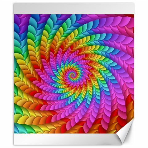 Psychedelic Rainbow Spiral Canvas 20  x 24  from ArtsNow.com 19.57 x23.15  Canvas - 1