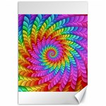 Psychedelic Rainbow Spiral Canvas 20  x 30 