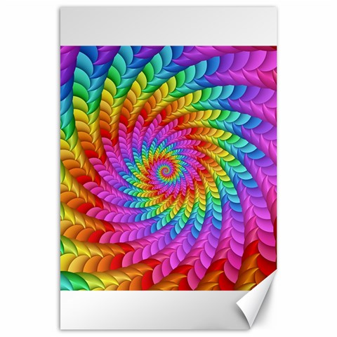 Psychedelic Rainbow Spiral Canvas 24  x 36  from ArtsNow.com 23.35 x34.74  Canvas - 1