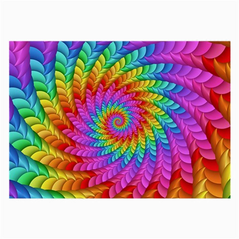 Psychedelic Rainbow Spiral Large Glasses Cloth from ArtsNow.com Front