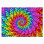 Psychedelic Rainbow Spiral Large Glasses Cloth