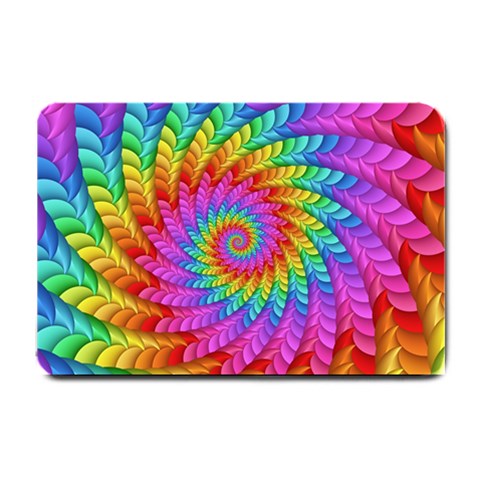 Psychedelic Rainbow Spiral Small Doormat from ArtsNow.com 24 x16  Door Mat