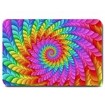 Psychedelic Rainbow Spiral Large Doormat