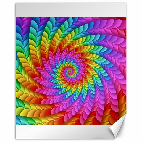 Psychedelic Rainbow Spiral Canvas 11  x 14  from ArtsNow.com 10.95 x13.48  Canvas - 1