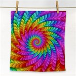 Psychedelic Rainbow Spiral Face Towel