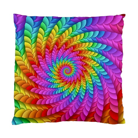 Psychedelic Rainbow Spiral Standard Cushion Case (One Side) from ArtsNow.com Front