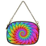 Psychedelic Rainbow Spiral Chain Purse (Two Sides)