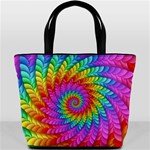 Psychedelic Rainbow Spiral Bucket Bag